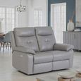 Sophia Sofa - 2 Seater - Electric Recliner - Grey Leather
