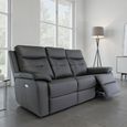 Sophia Sofa - 3 Seater - Electric Recliner - Charcoal Leather