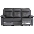 Sophia Sofa - 3 Seater - Electric Recliner - Charcoal Leather