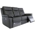 Sophia Sofa - 3 Seater - Electric Recliner - Charcoal Leather