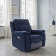 Havana Armchair - Electric Recliner - Blue Fabric
