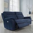 Havana Sofa - 3 Seater - Electric Recliner - Blue Fabric