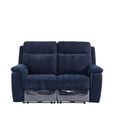 Havana Sofa - 2 Seater - Electric Recliner - Blue Fabric