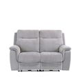 Havana Sofa - 2 Seater - Electric Recliner - Silver Grey Fabric