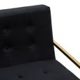 Azalea Sofa - 2 Seater - Black Velvet Fabric with Gold Metal Frame
