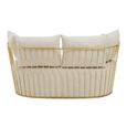 Azalea Sofa - 2 Seater - Cream Fabric with Gold Metal