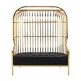 Eliza Sofa - 2 Seater - Gold Metal Frame with Dome Cage