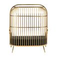 Eliza Sofa - 2 Seater - Gold Metal Frame with Dome Cage