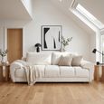 Azzuro Sofa - Cream Velvet Fabric - 3 Seater
