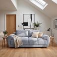 Azzuro Sofa - Grey Velvet Fabric - 2 Seater