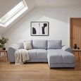 Azzuro Universal Corner Sofa Bed - Grey - Storage