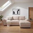 Azzuro Universal Corner Sofa Bed - Mocha - Storage