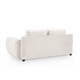 Azzuro Sofa - Cream Velvet Fabric - 2 Seater