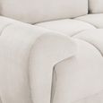 Azzuro Sofa - Cream Velvet Fabric - 2 Seater