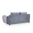 Azzuro Sofa - Grey Velvet Fabric - 2 Seater