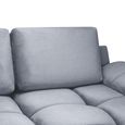 Azzuro Sofa - Grey Velvet Fabric - 3 Seater