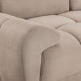 Azzuro Sofa - Mocha Velvet Fabric - 3 Seater