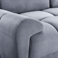 Azzuro Sofa Set - Grey Velvet Fabric - 3+2 Seater