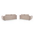 Azzuro Sofa Set - Mocha Velvet Fabric - 3+2 Seater