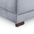 Azzuro U Shape Corner Sofa Suite - Grey Velvet Fabric