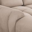 Azzuro U Shape Corner Sofa Suite - Mocha Velvet Fabric