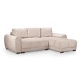Azzuro Universal Corner Sofa Bed - Mocha - Storage