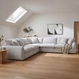 Berlin Corner Sofa Suite - Beige Fabric - Large