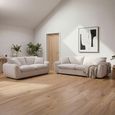Berlin Sofa - Beige Fabric - 3+2 Seater