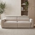 Dakota Sofa Bed - Beige Fabric - 3 Seater - Pull Out