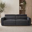 Dakota Sofa Bed - Black Fabric - 3 Seater - Pull Out