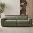 Dakota Sofa Bed - Green Fabric - 3 Seater - Pull Out