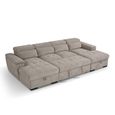 Alaya U Shape Corner Sofa Bed - Beige Fabric - Pull Out