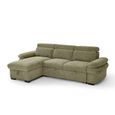 Hudson Universal Corner Sofa Bed - Green Fabric - Pull Out