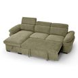 Hudson Universal Corner Sofa Bed - Green Fabric - Pull Out
