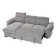 Hudson Universal Corner Sofa Bed - Grey Fabric - Pull Out