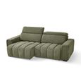 Molly Electric Recliner Sofa Bed - Green Fabric - 3 Seater - Click Clack