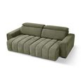 Molly Electric Recliner Sofa Bed - Green Fabric - 3 Seater - Click Clack