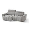 Molly Electric Recliner Sofa Bed - Grey Fabric - 3 Seater - Click Clack