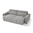 Molly Electric Recliner Sofa Bed - Grey Fabric - 3 Seater - Click Clack