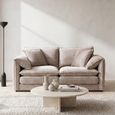Solaya Sofa - Beige Fabric - 2 Seater