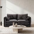 Solaya Sofa - Black Fabric - 2 Seater