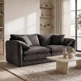 Solaya Sofa - Black Fabric - 3 Seater