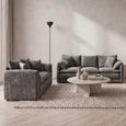 Solaya Sofa - Grey Fabric - 3+2 Seater