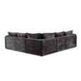 Solaya Corner Sofa - Black Fabric - Large
