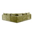 Solaya Corner Sofa - Green Fabric - Large