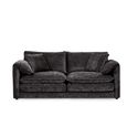 Solaya Sofa - Black Fabric - 3 Seater