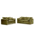 Solaya Sofa - Green Fabric - 3+2 Seater
