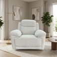 Owen Electric Recliner Armchair - Beige Fabric