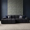 Jacob Corner Sofa - Black Fabric - LHF
