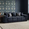 Jacob Sofa - Black Fabric - 3 Seater